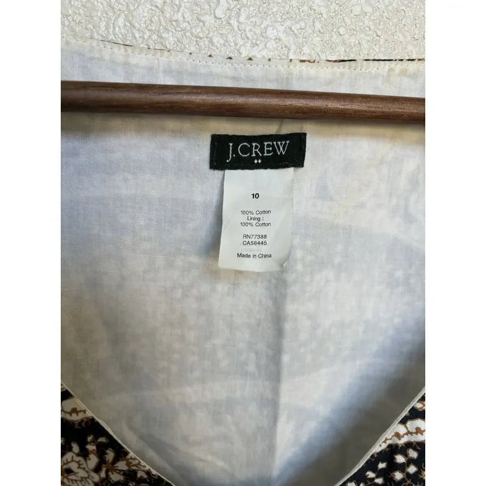 J.Crew boho paisley maxi dress 10 sleeveless vneck hippie vacation cotton tiered - Picture 3 of 7